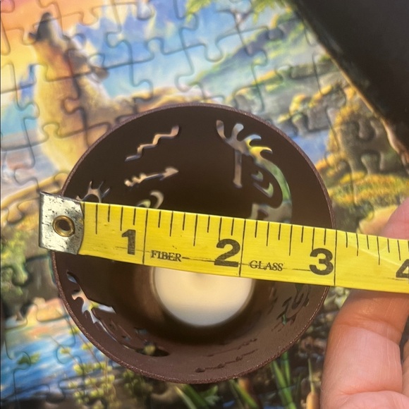 PartyLite Purple Maroon Metal Desert Kokopelli lizard Gecko Candle Holders set - Picture 3 of 7